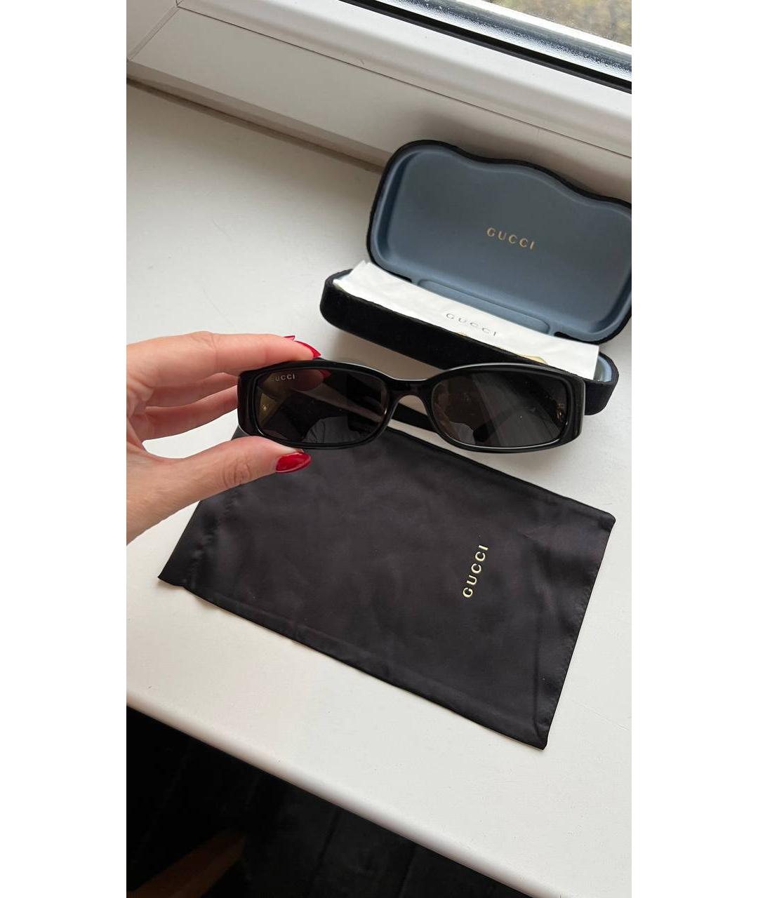GUCCI Черные пластиковые солнцезащитные очки, фото 8