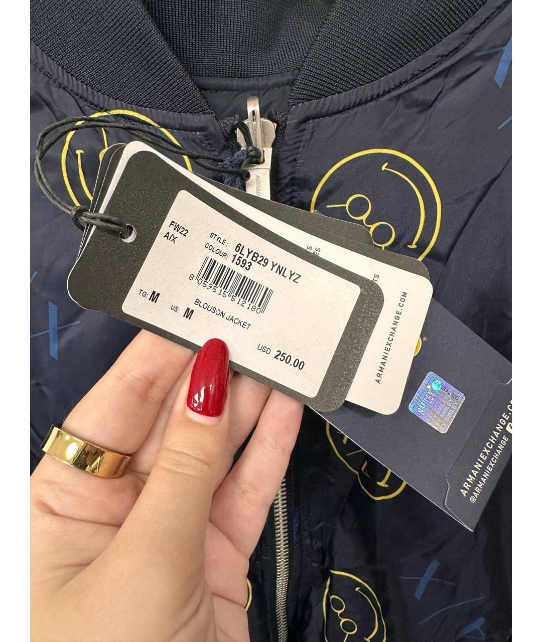 ARMANI EXCHANGE Темно-синяя куртка, фото 5