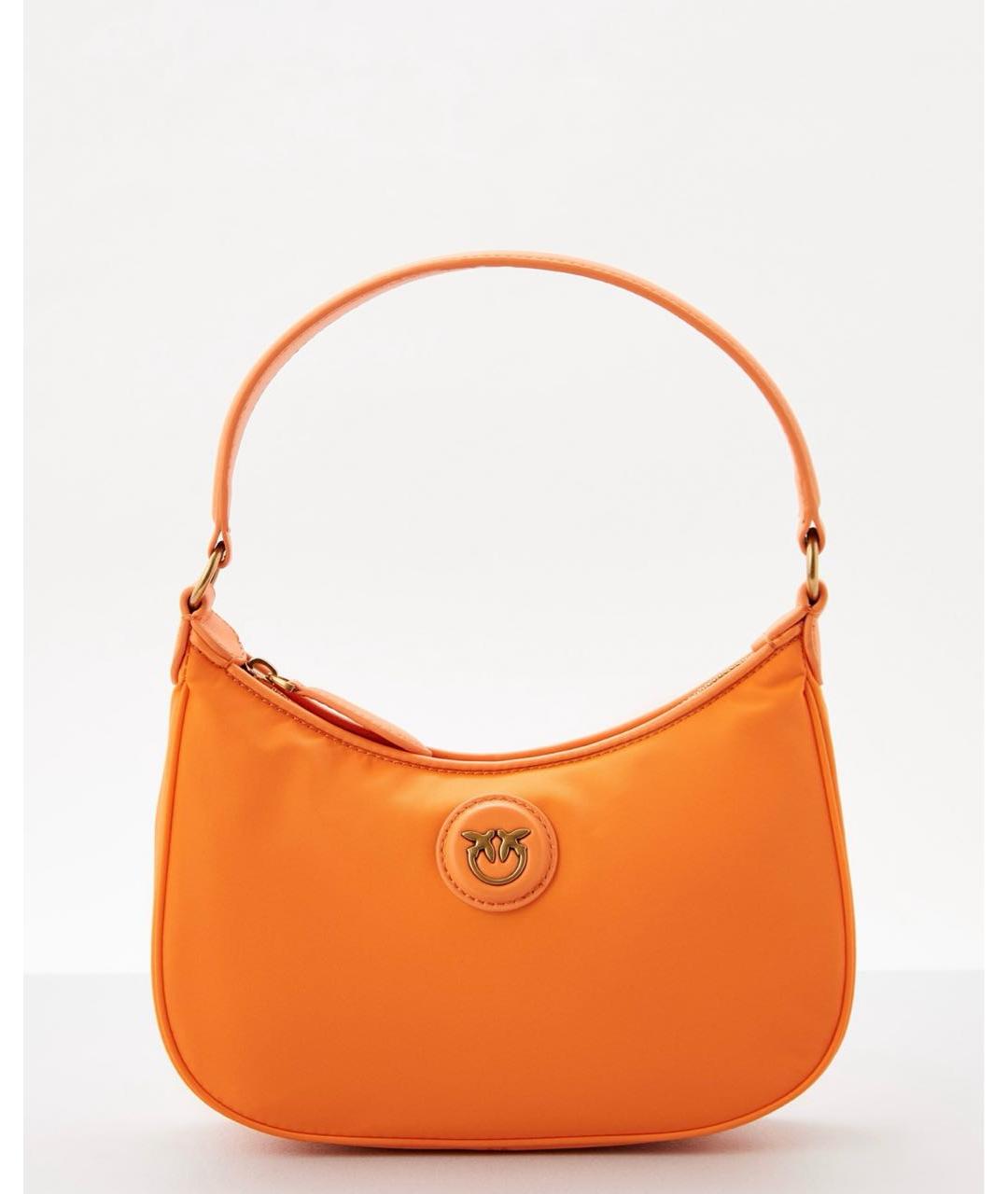 PINKO Оранжевая тканевая сумка через плечо, фото 4