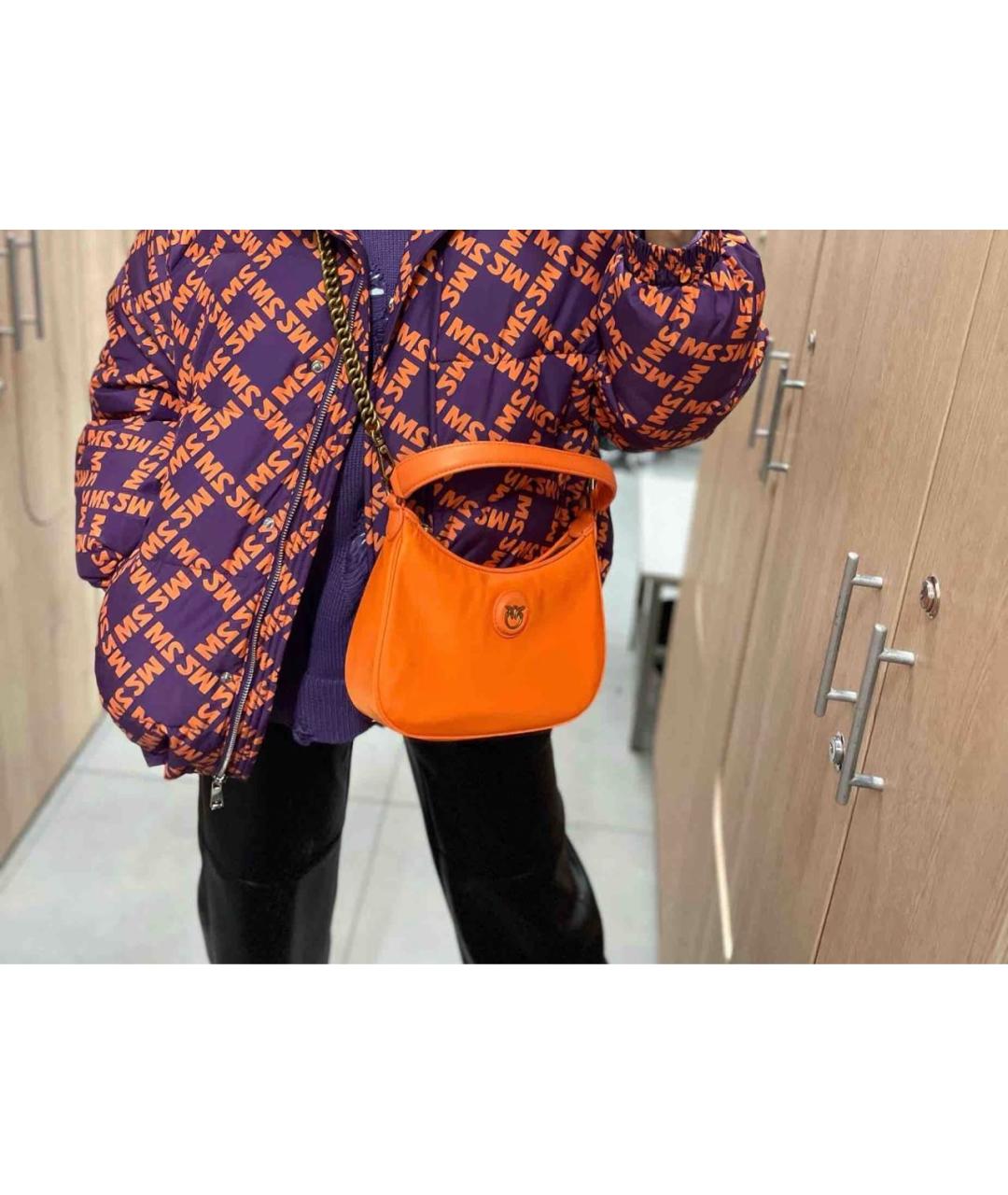 PINKO Оранжевая тканевая сумка через плечо, фото 3