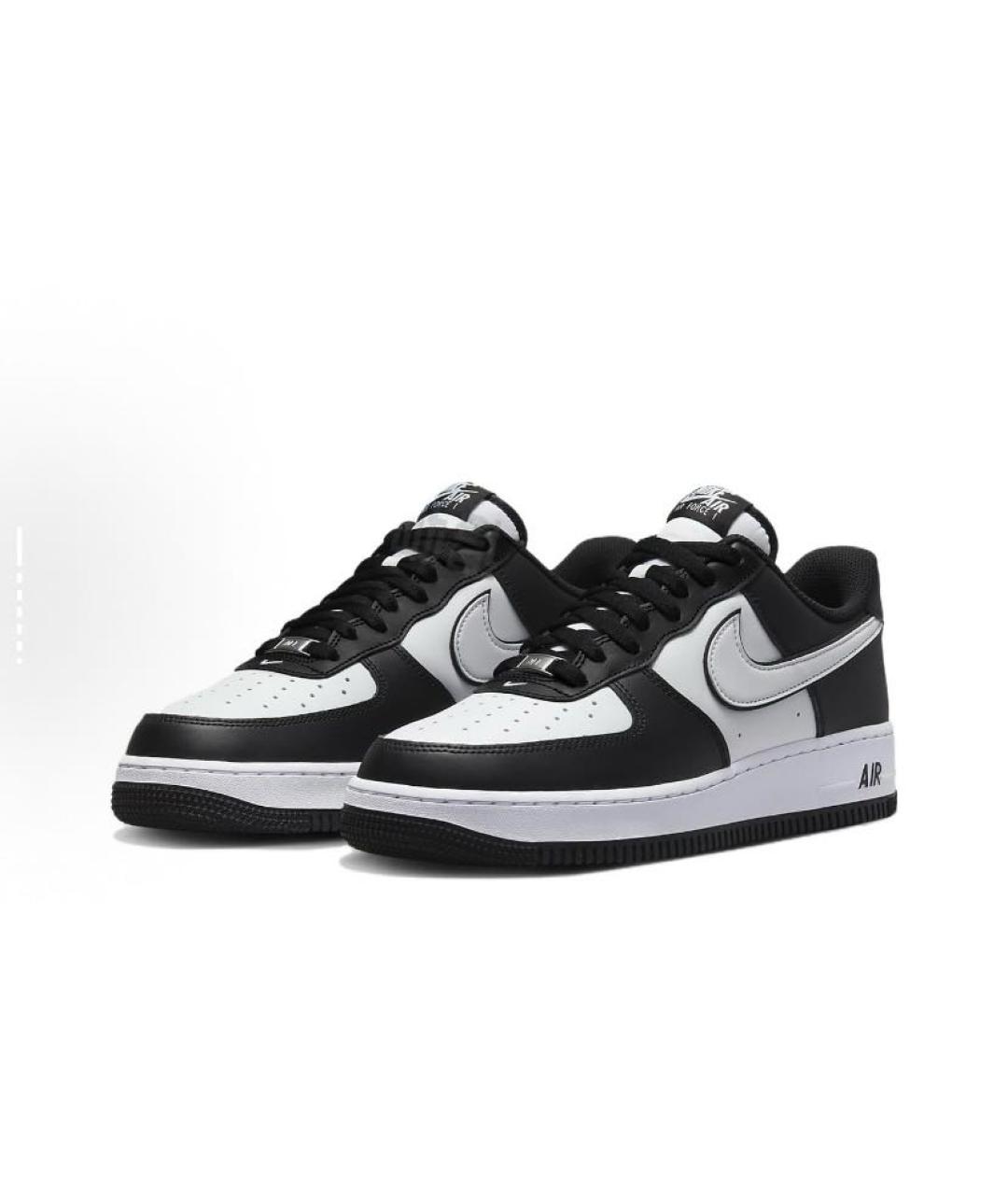NIKE Черные кожаные низкие кроссовки / кеды, фото 3