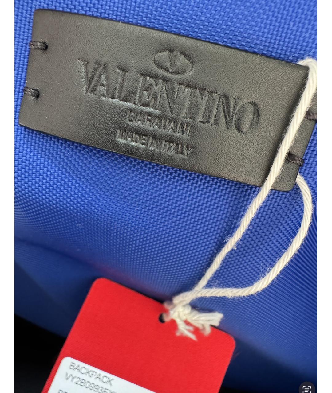 VALENTINO Синий синтетический рюкзак, фото 8