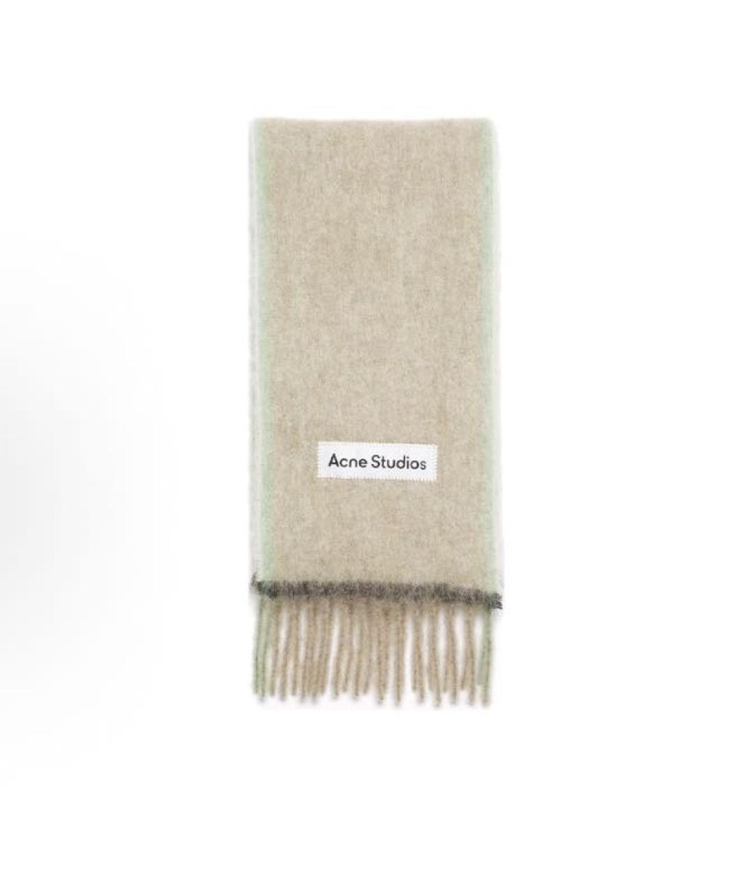 ACNE STUDIOS Серый шерстяной шарф, фото 1