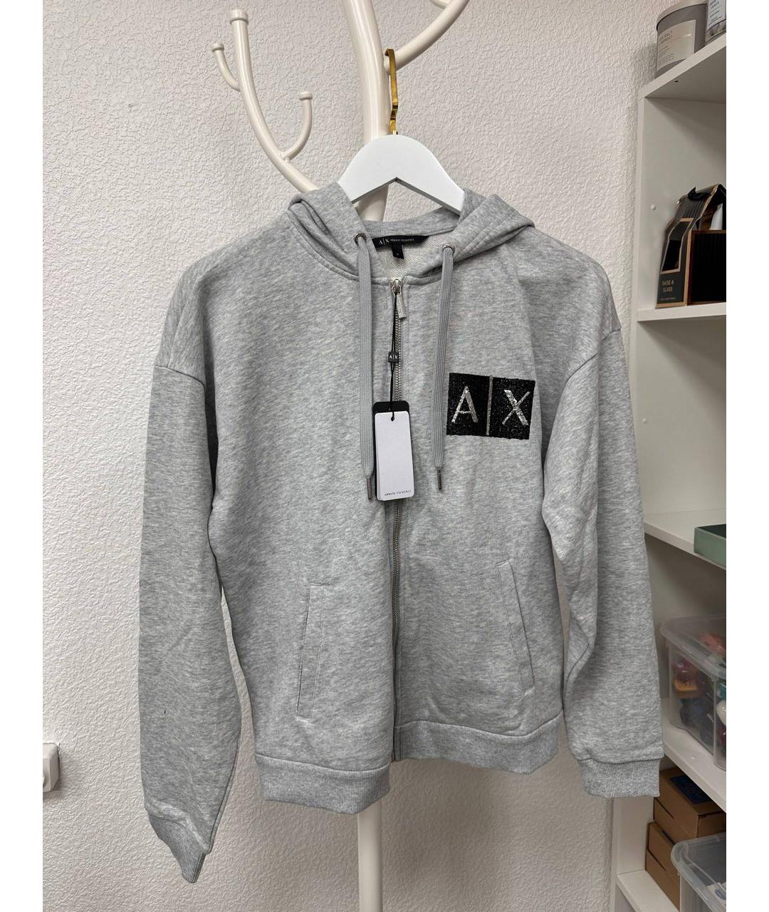 ARMANI EXCHANGE Серый хлопко-эластановый спортивные костюмы, фото 9