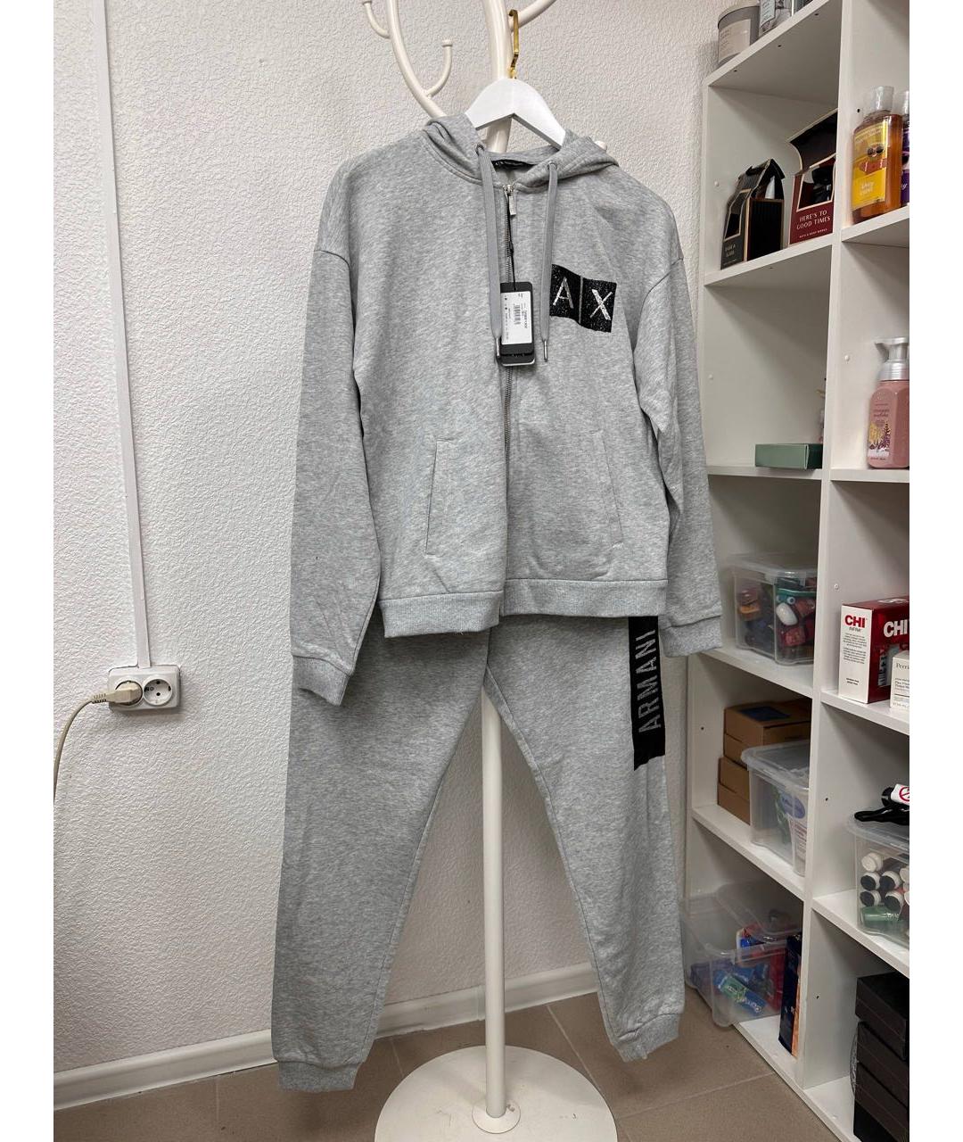 ARMANI EXCHANGE Серый хлопко-эластановый спортивные костюмы, фото 3