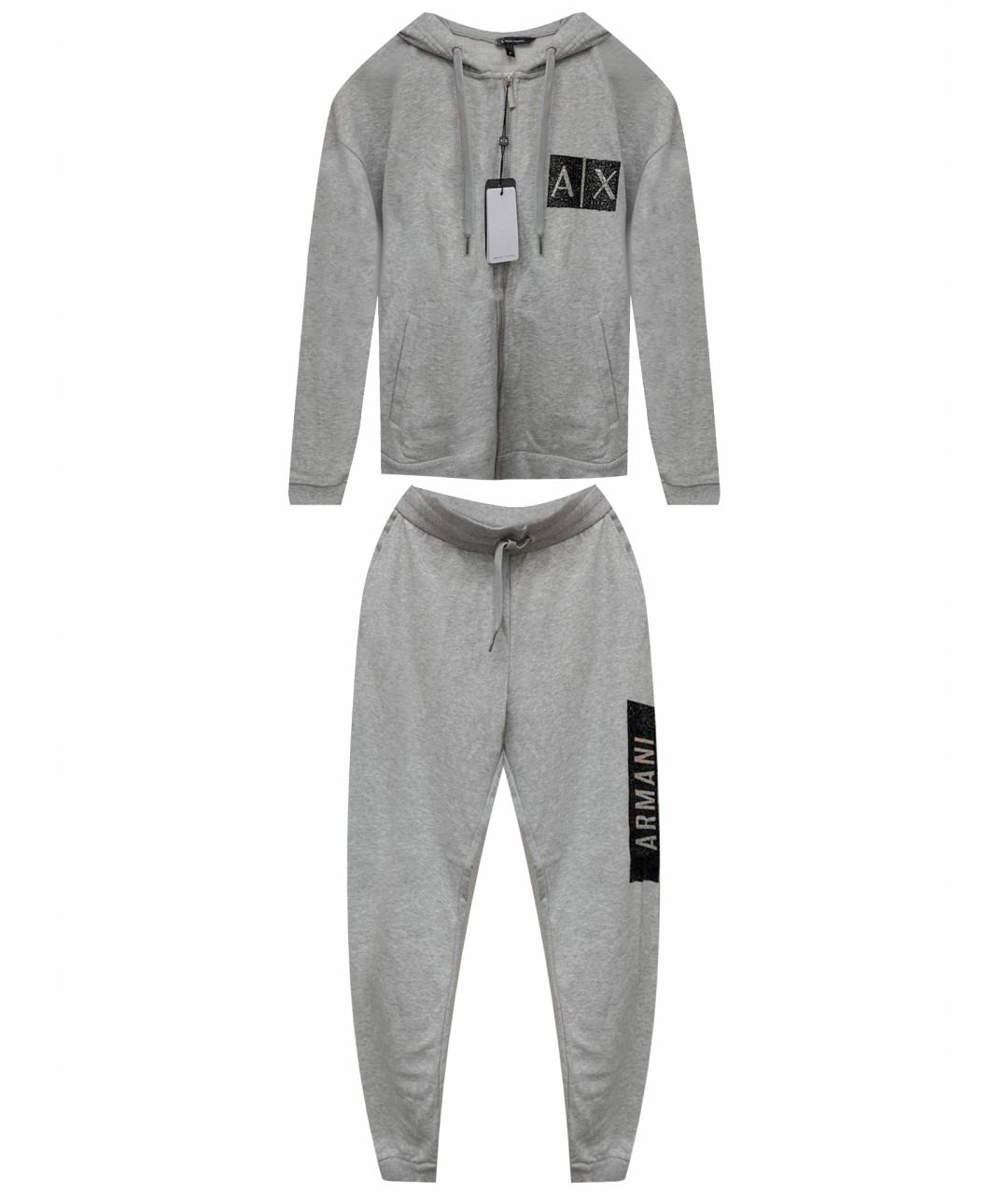 ARMANI EXCHANGE Серый хлопко-эластановый спортивные костюмы, фото 1