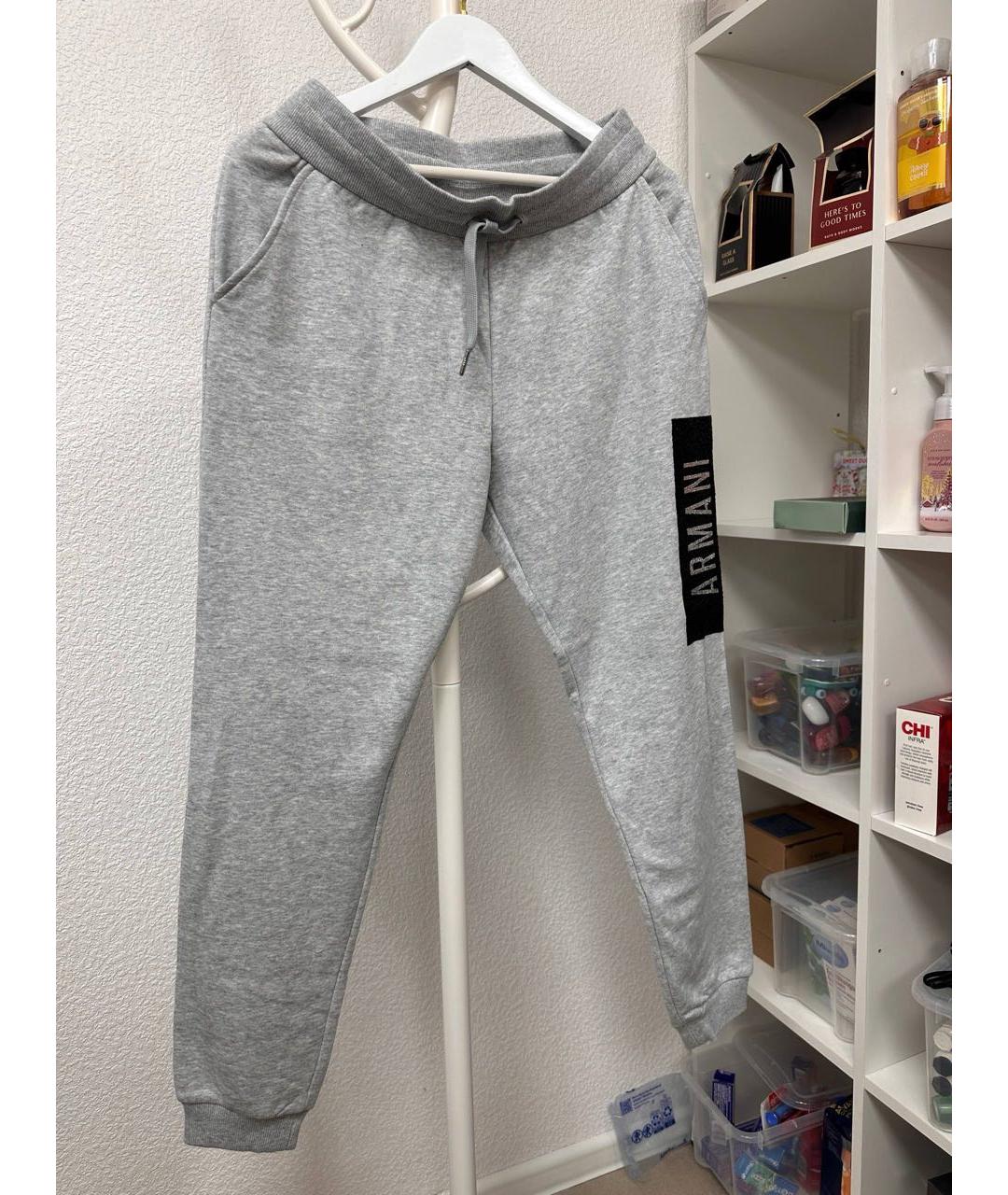ARMANI EXCHANGE Серый хлопко-эластановый спортивные костюмы, фото 8