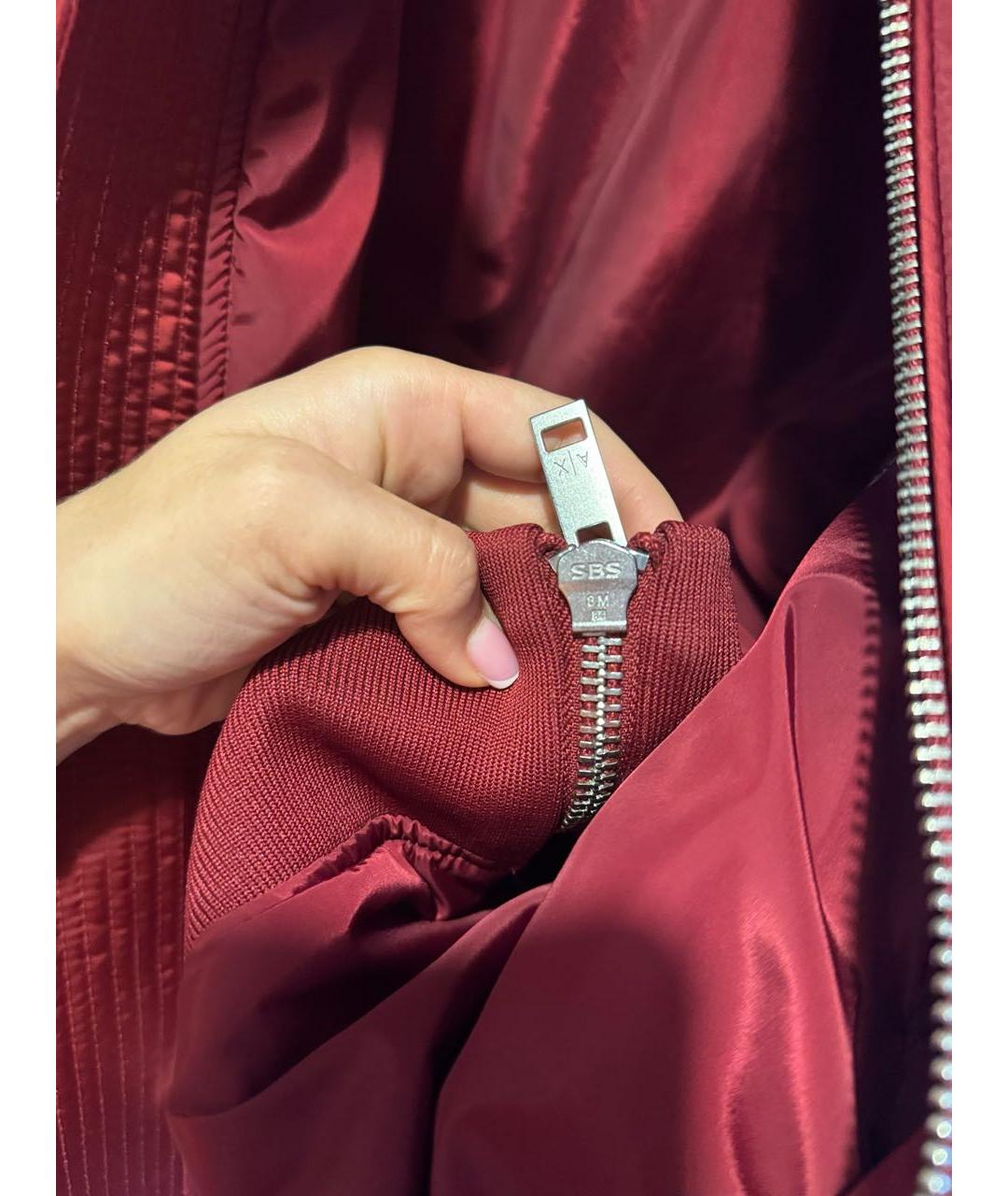 ARMANI EXCHANGE Бордовая полиэстеровая куртка, фото 7