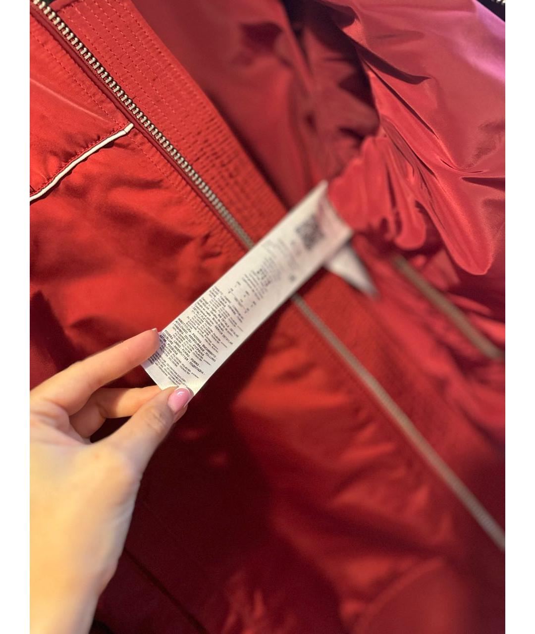 ARMANI EXCHANGE Бордовая полиэстеровая куртка, фото 4