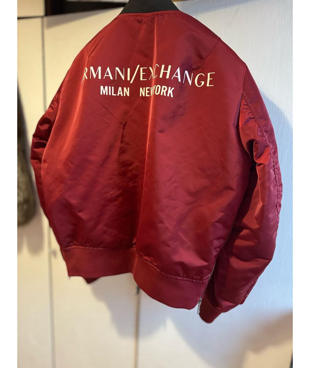 ARMANI EXCHANGE Бордовая полиэстеровая куртка, фото 2
