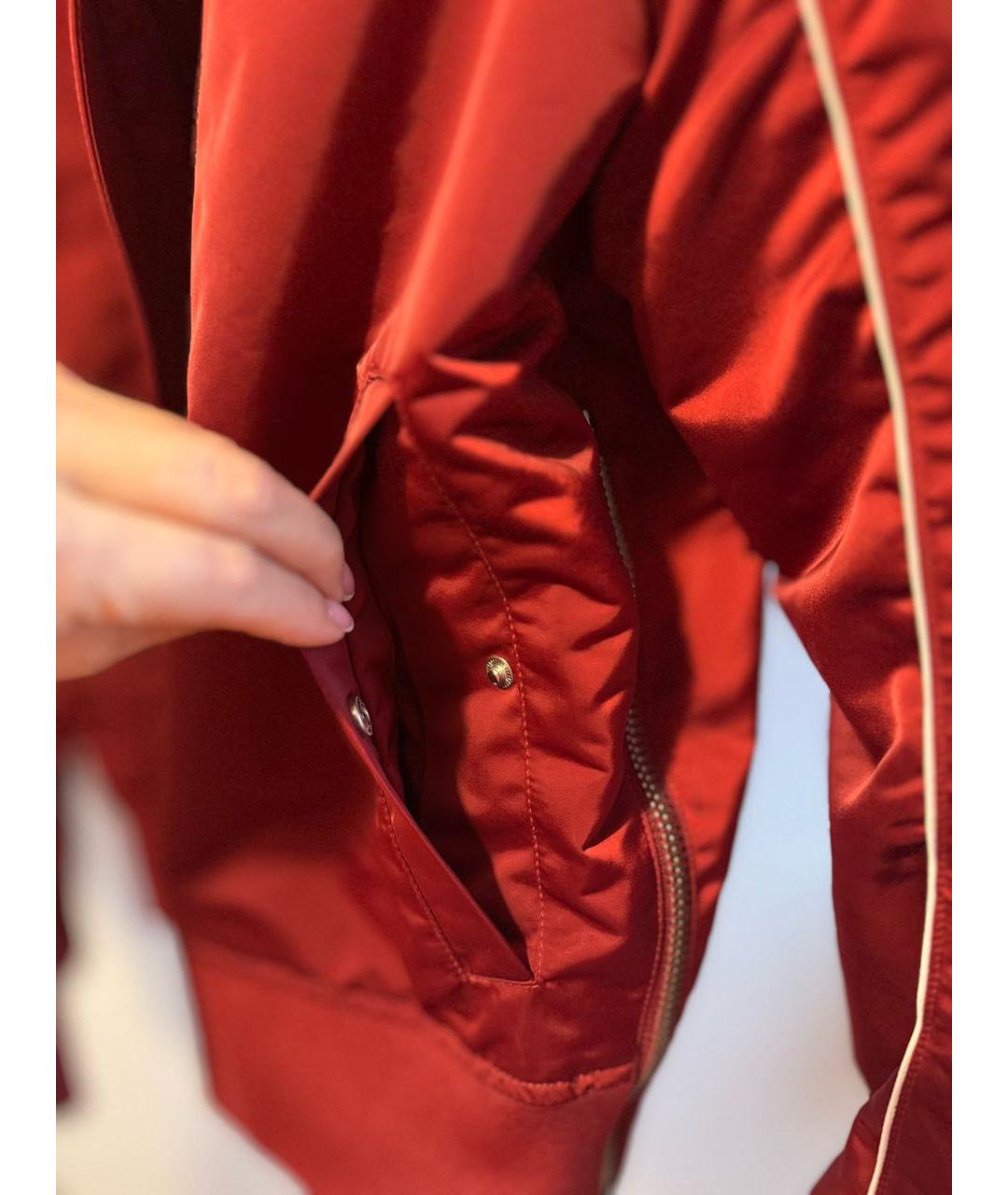 ARMANI EXCHANGE Бордовая полиэстеровая куртка, фото 8