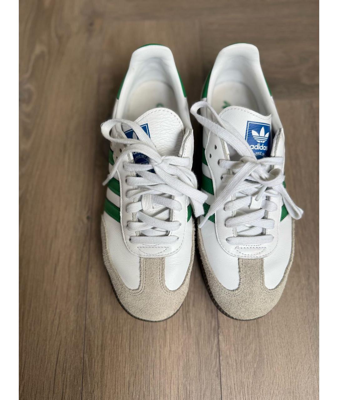 ADIDAS Белые кожаные кеды, фото 2