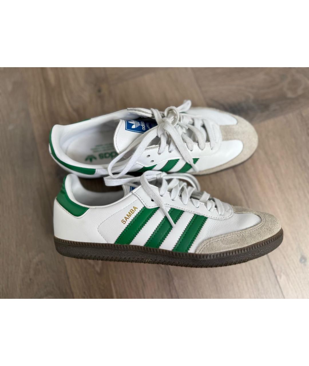 ADIDAS Белые кожаные кеды, фото 5