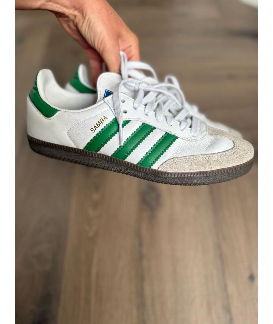ADIDAS Белые кожаные кеды, фото 3