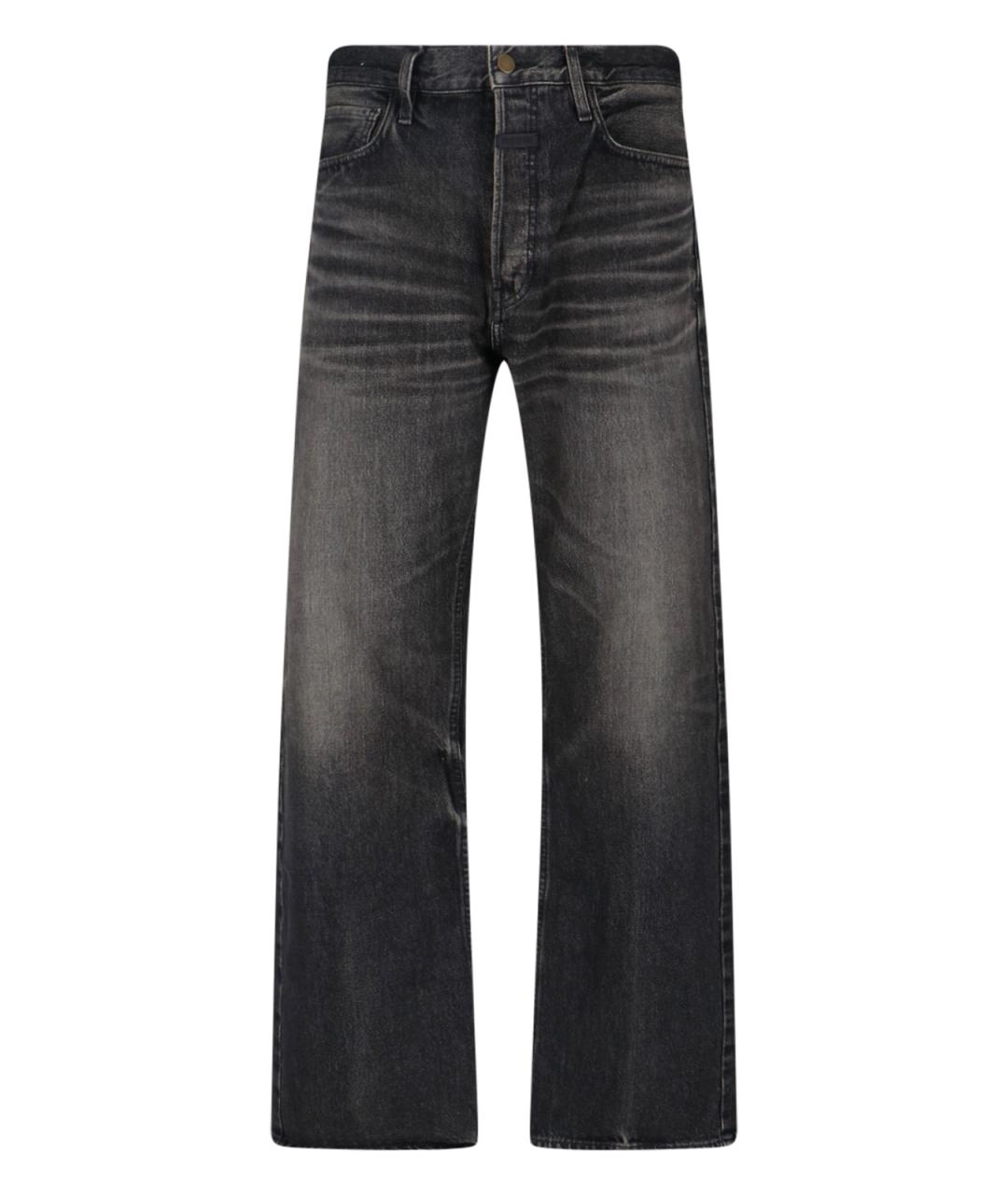 FEAR OF GOD Черные хлопковые прямые джинсы, фото 1