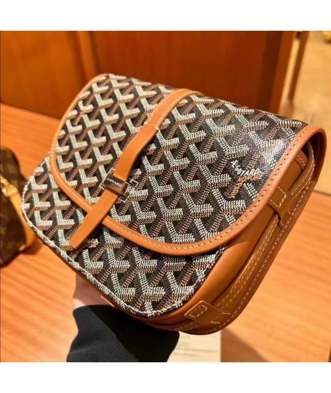 GOYARD Оранжевая кожаная сумка на плечо, фото 2