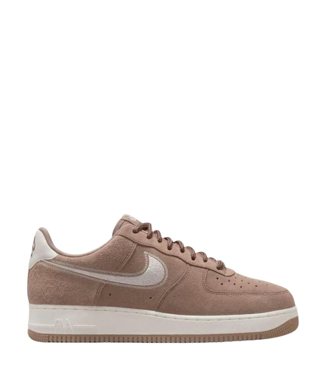 NIKE Коричневые замшевые низкие кроссовки / кеды, фото 1
