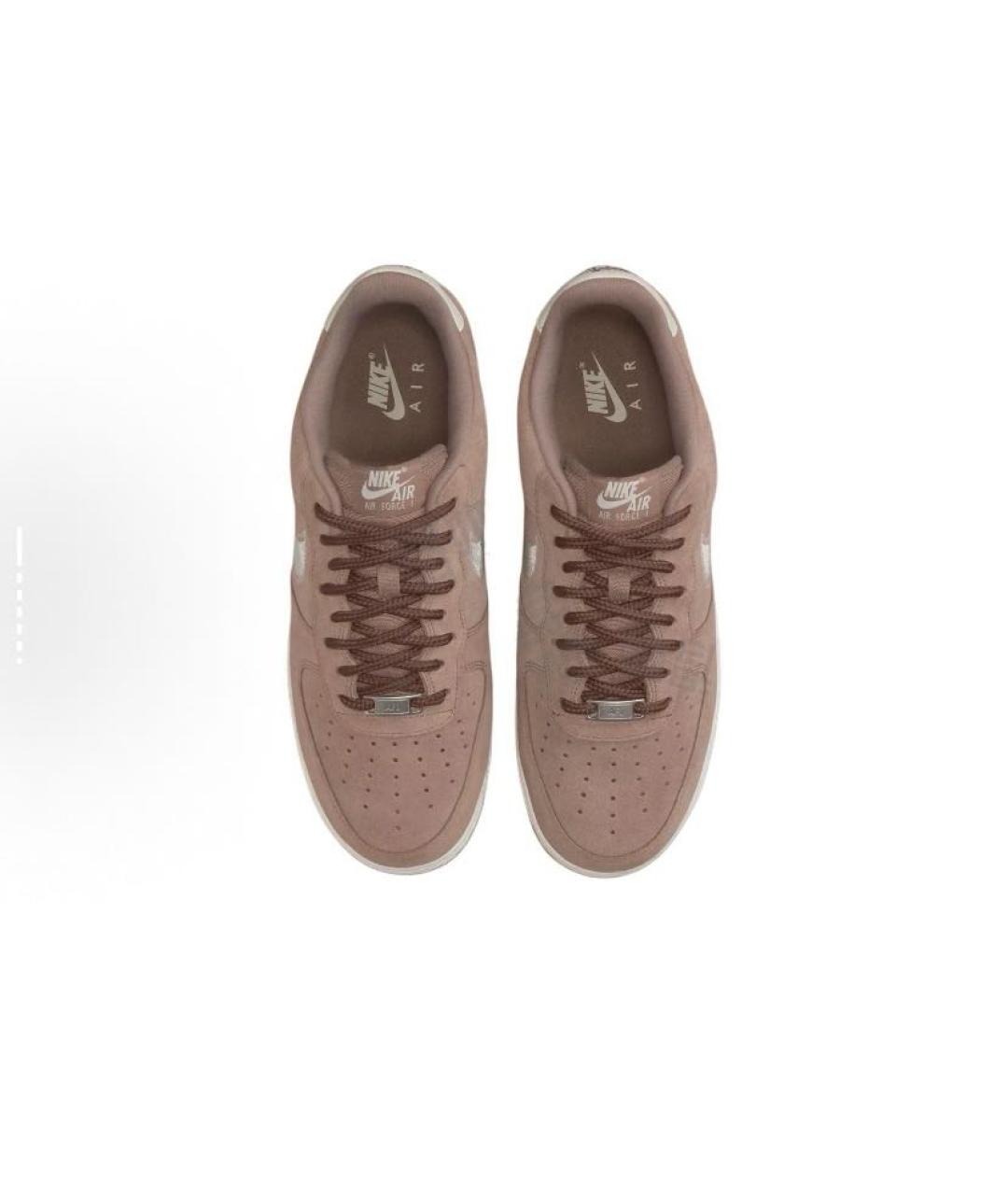 NIKE Коричневые замшевые низкие кроссовки / кеды, фото 2