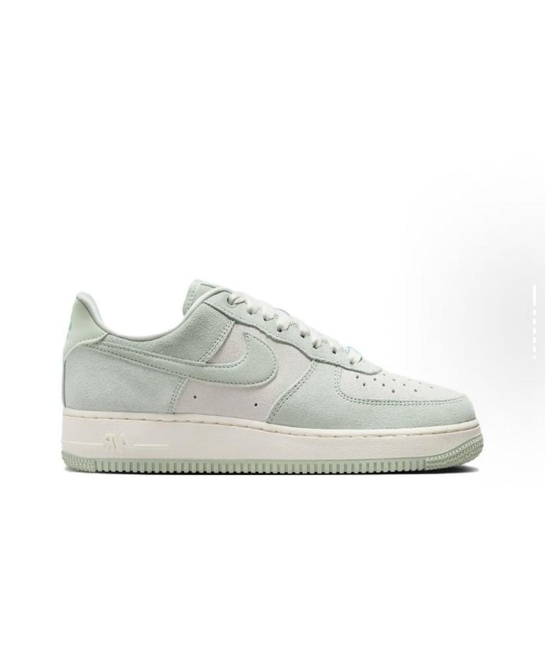 NIKE Салатовые замшевые низкие кроссовки / кеды, фото 1