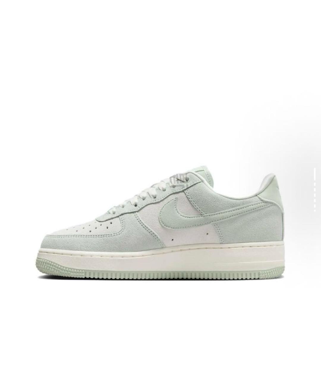 NIKE Салатовые замшевые низкие кроссовки / кеды, фото 2