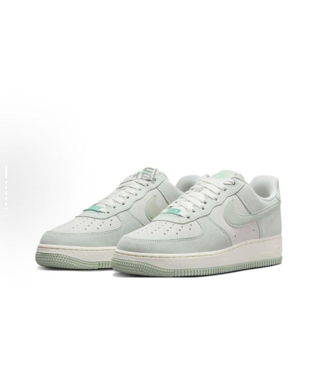 NIKE Салатовые замшевые низкие кроссовки / кеды, фото 3