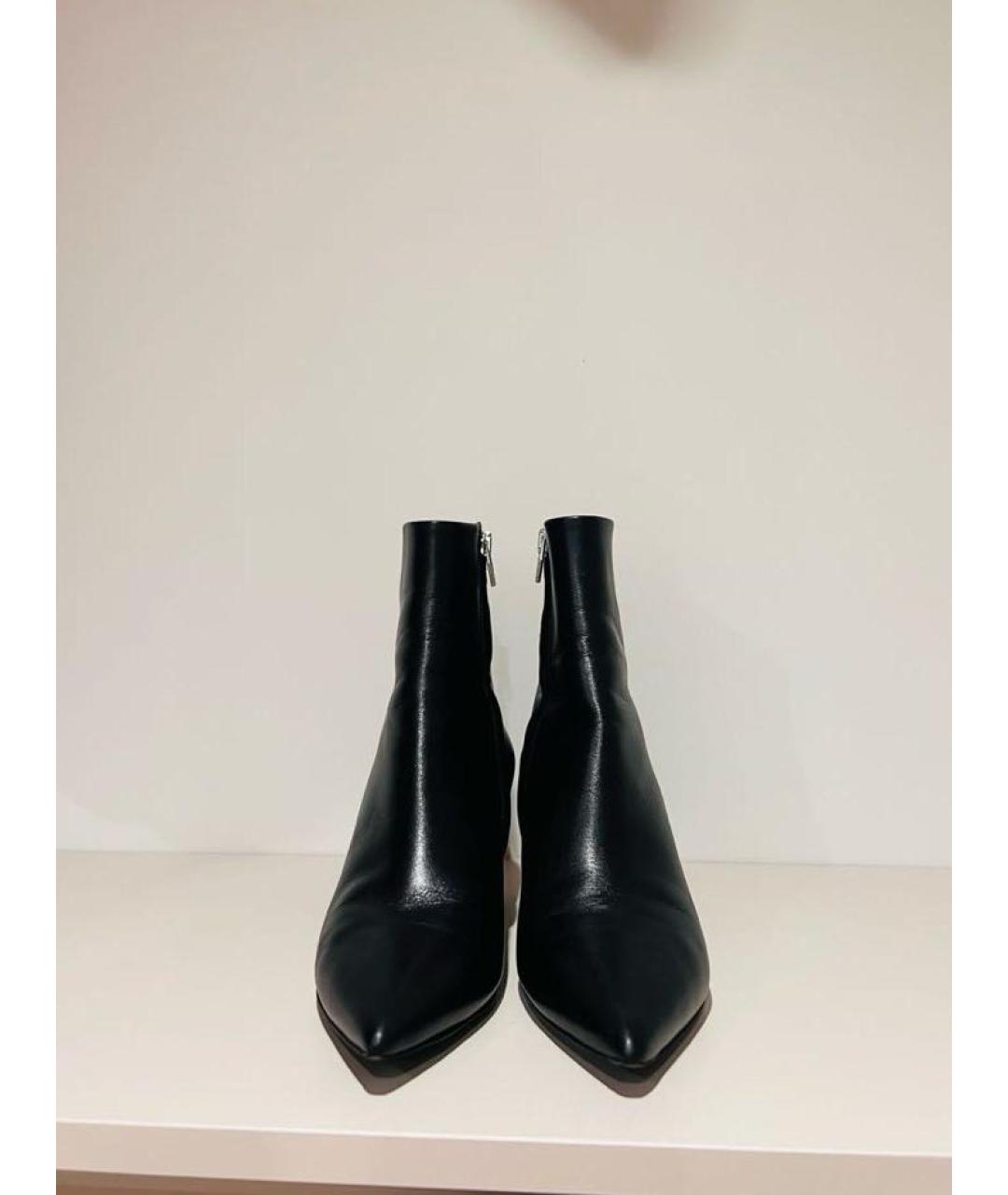 ALEXANDER WANG Черные кожаные ботильоны, фото 2
