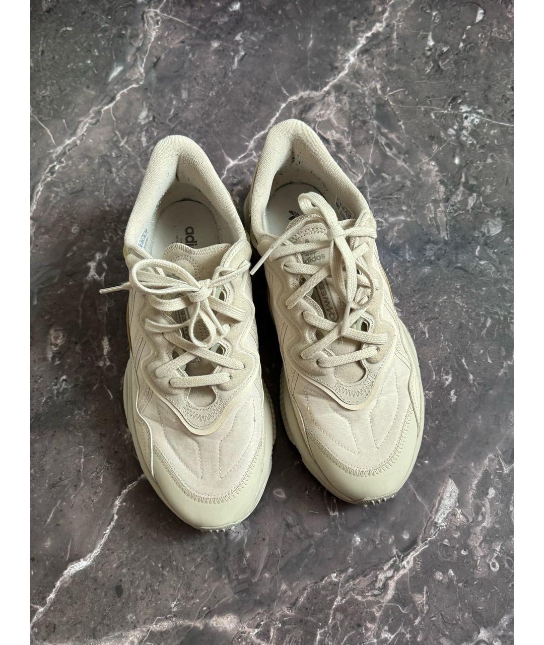 ADIDAS Бежевые неопреновые низкие кроссовки / кеды, фото 2