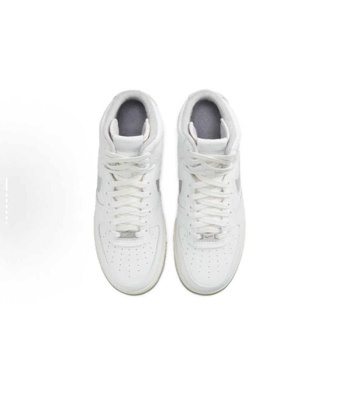 NIKE Белые кожаные высокие кроссовки / кеды, фото 4