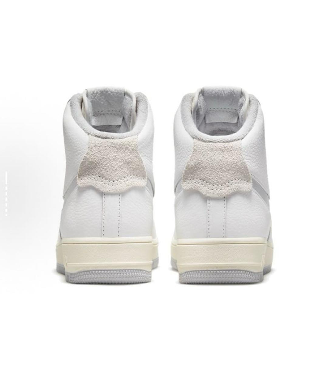 NIKE Белые кожаные высокие кроссовки / кеды, фото 5