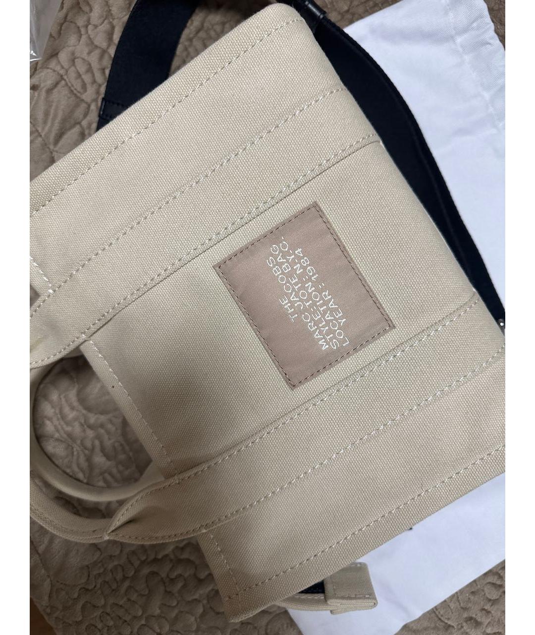 MARC BY MARC JACOBS Бежевая тканевая сумка тоут, фото 3