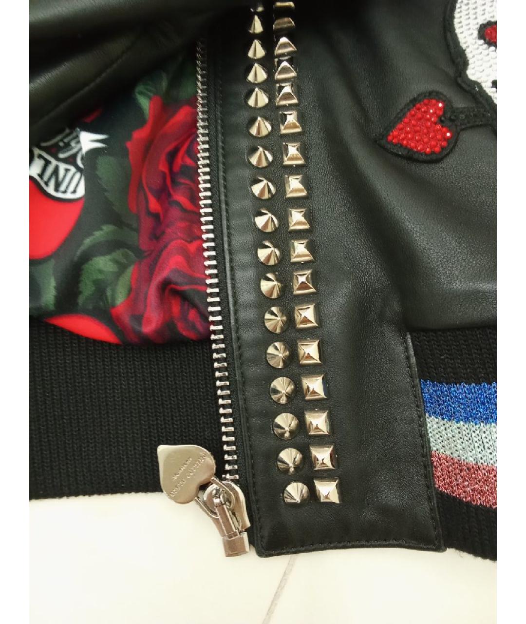 PHILIPP PLEIN Черная кожаная куртка, фото 5