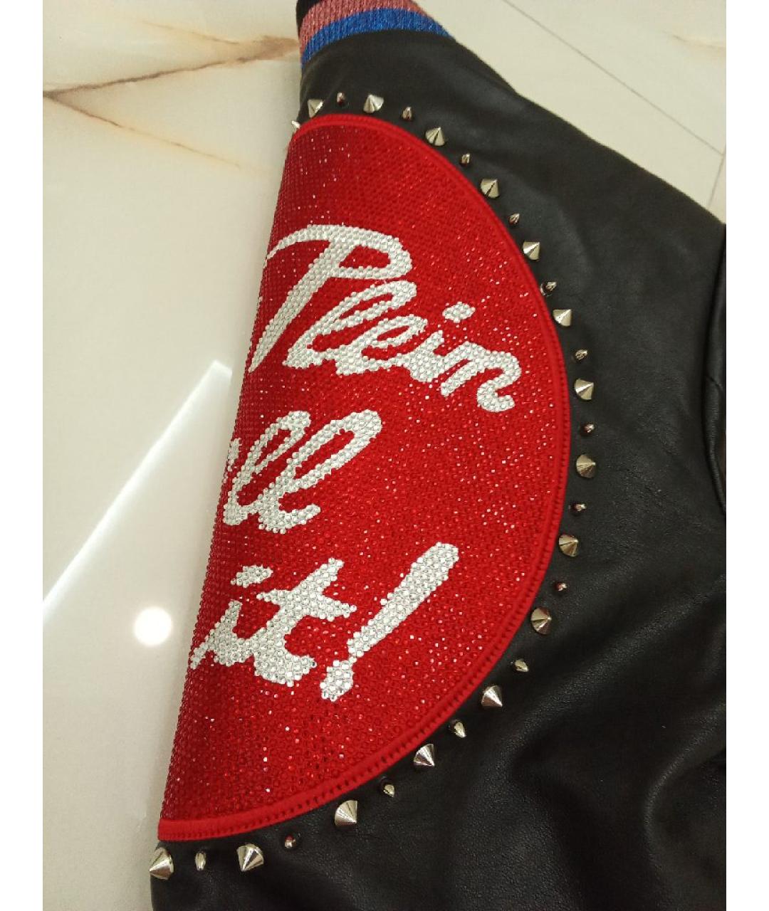 PHILIPP PLEIN Черная кожаная куртка, фото 6