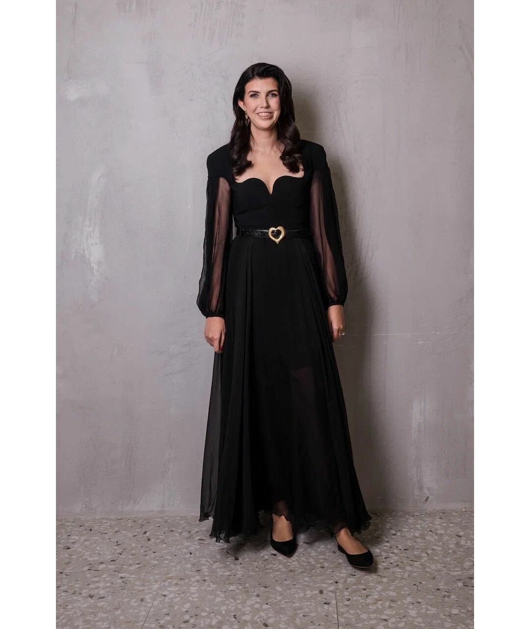 VERSACE Черное шелковое вечернее платье, фото 3