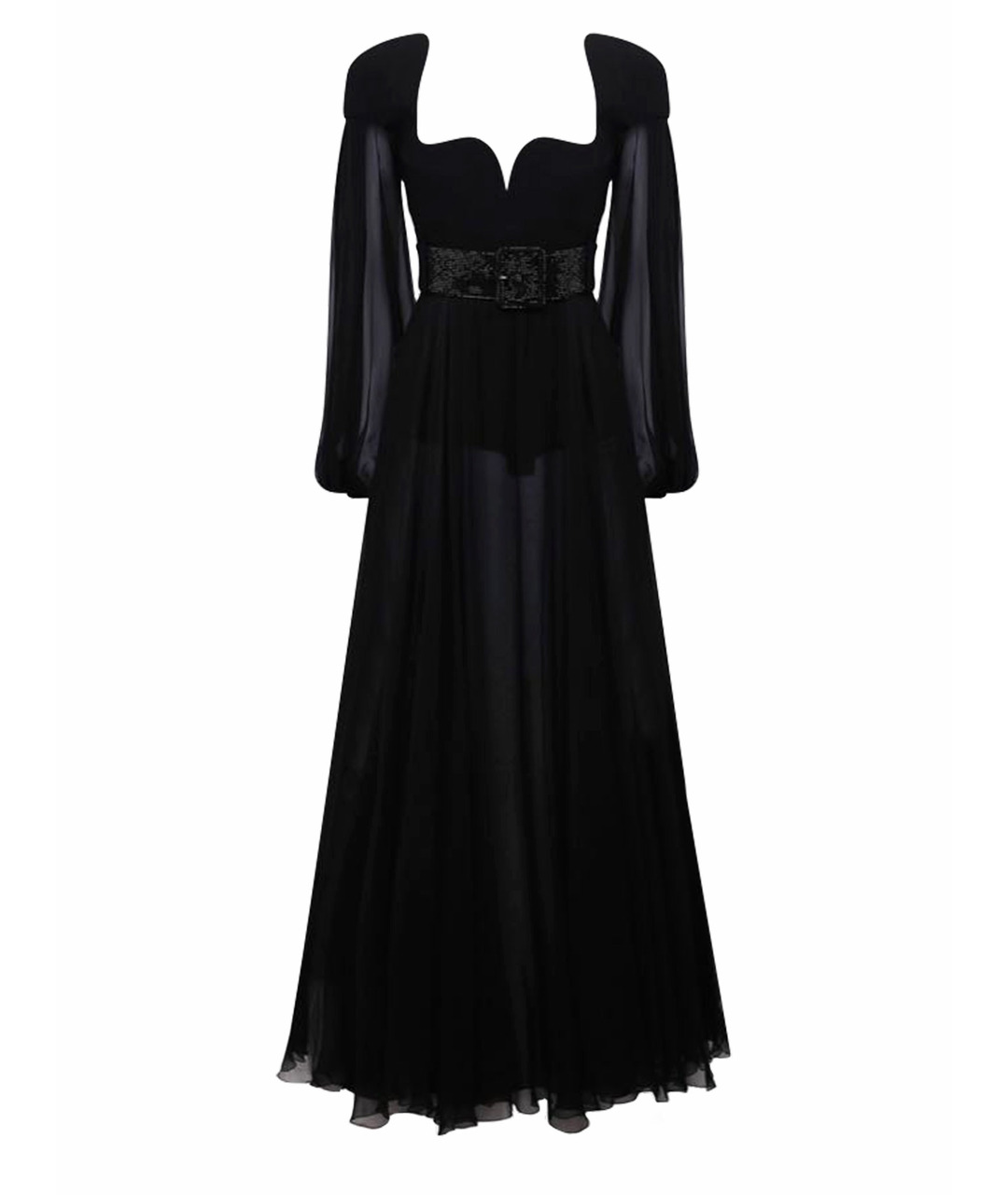 VERSACE Черное шелковое вечернее платье, фото 1