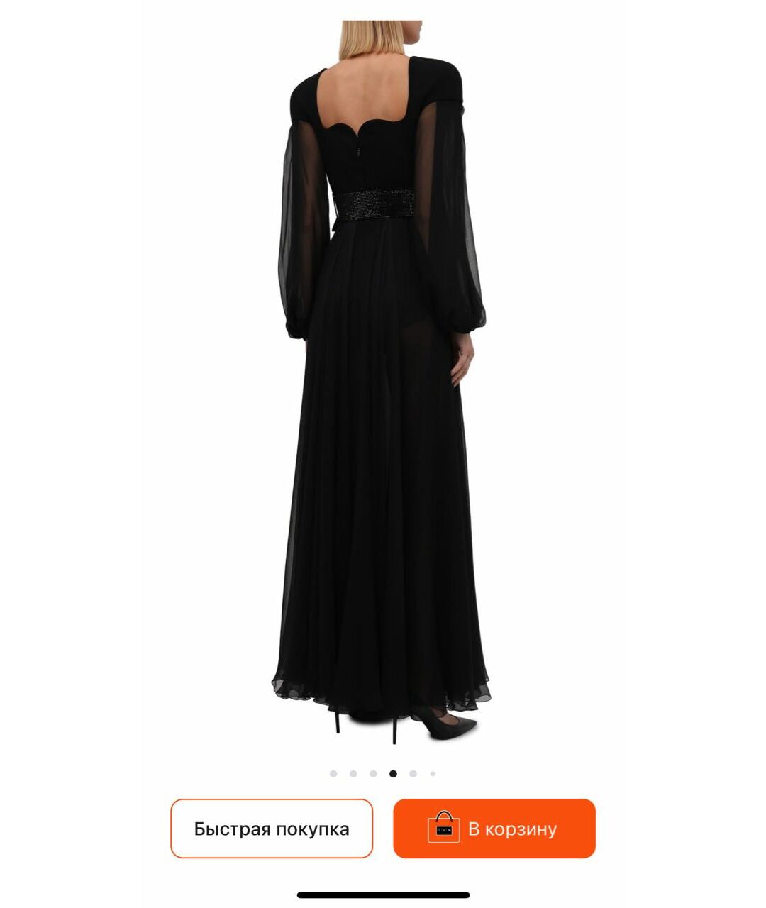 VERSACE Черное шелковое вечернее платье, фото 2