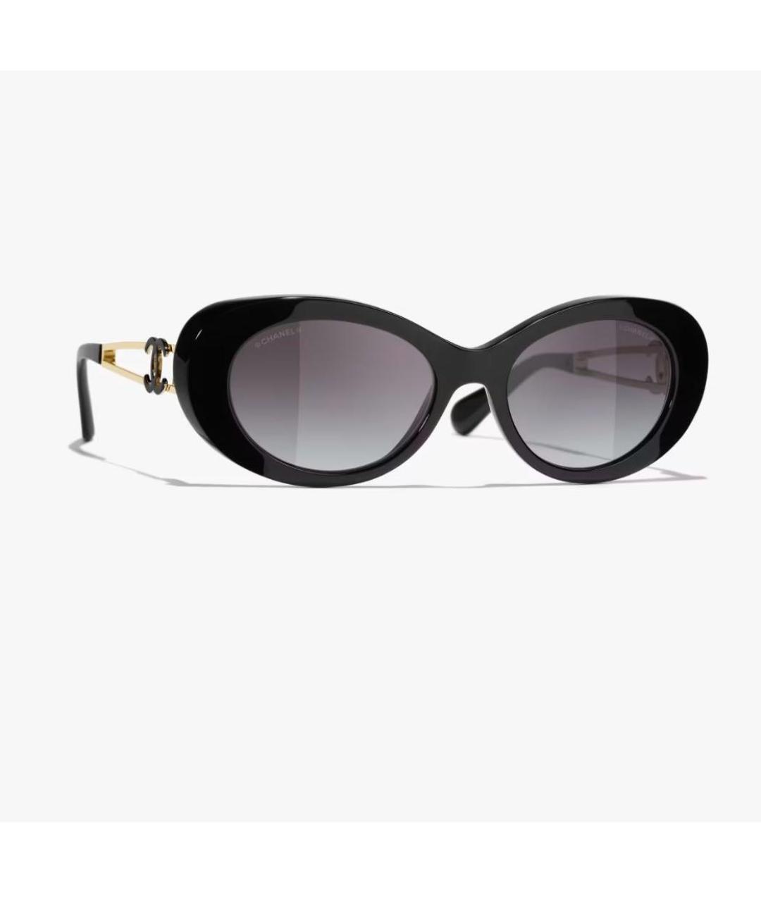 CHANEL Черные пластиковые солнцезащитные очки, фото 5
