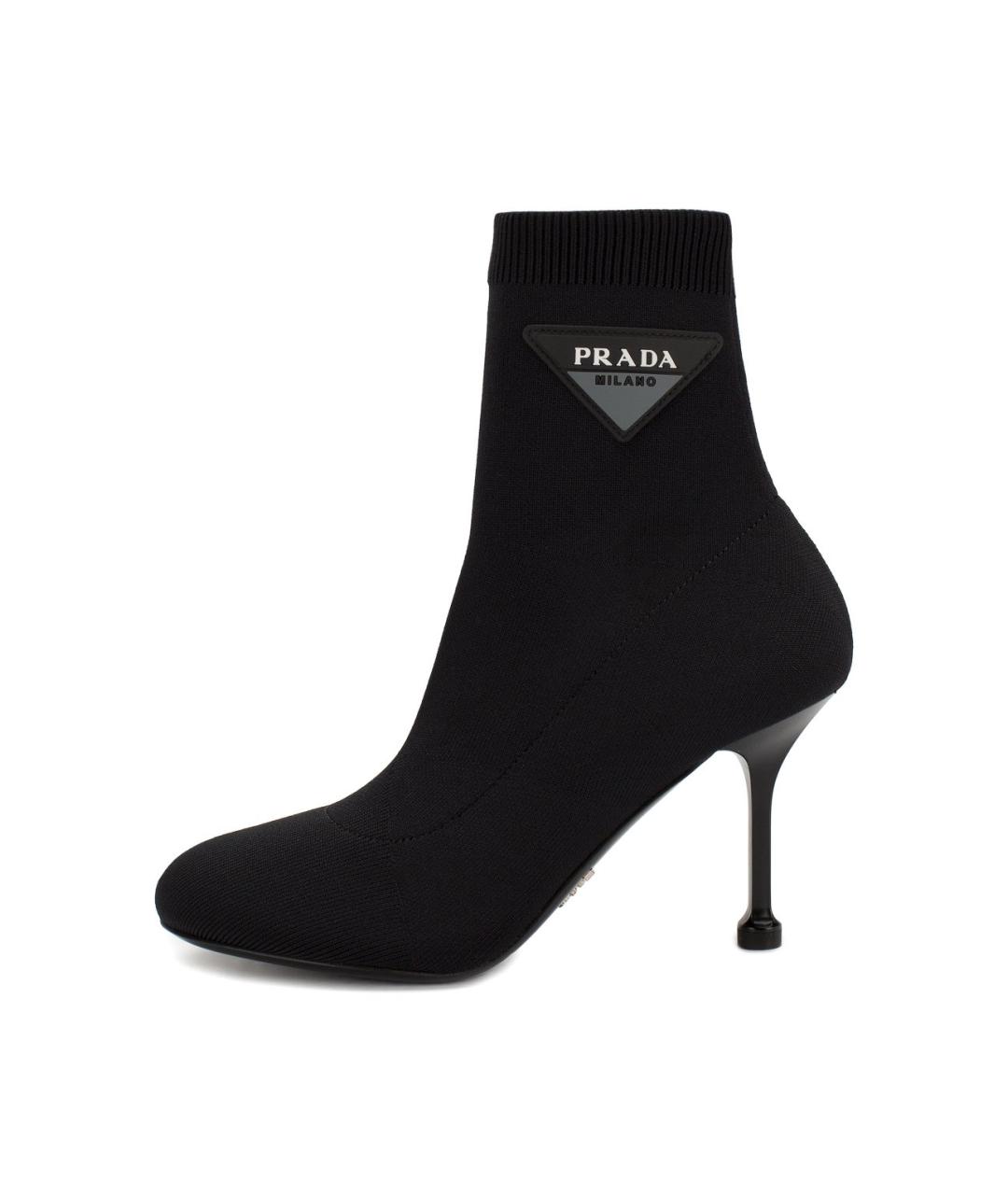 PRADA Черные текстильные ботильоны, фото 9