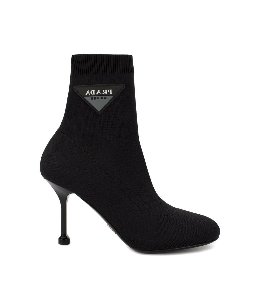 PRADA Черные текстильные ботильоны, фото 1