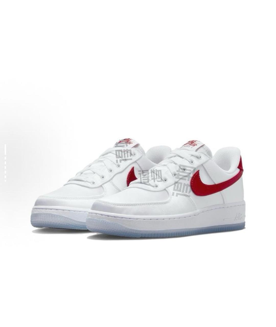 NIKE Белые текстильные низкие кроссовки / кеды, фото 3