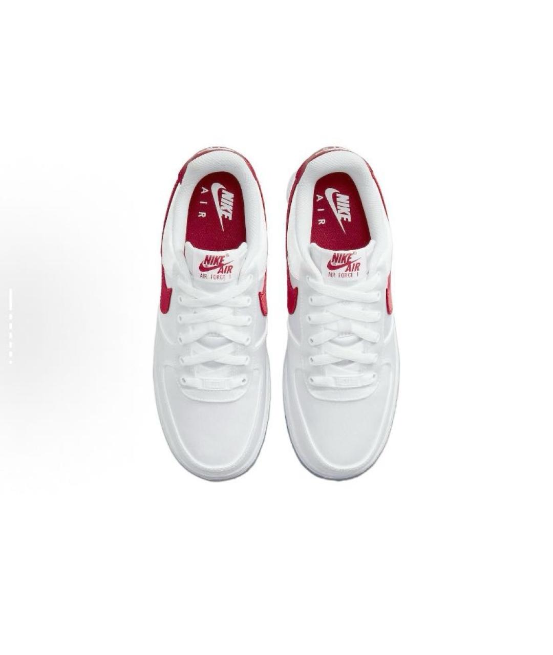 NIKE Белые текстильные низкие кроссовки / кеды, фото 4