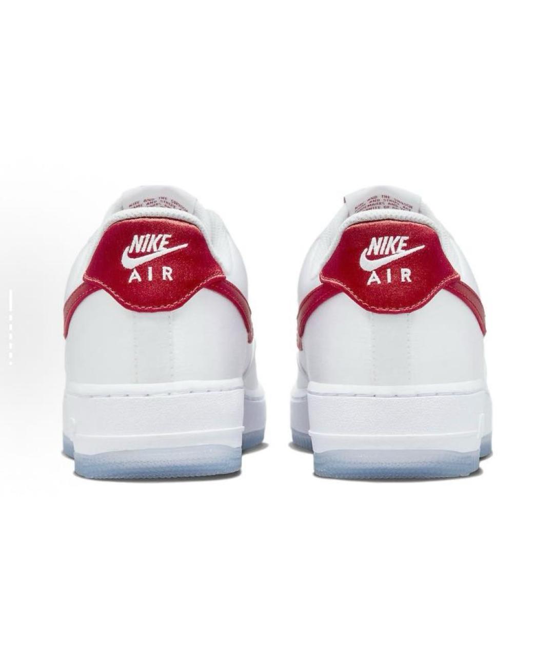 NIKE Белые текстильные низкие кроссовки / кеды, фото 5