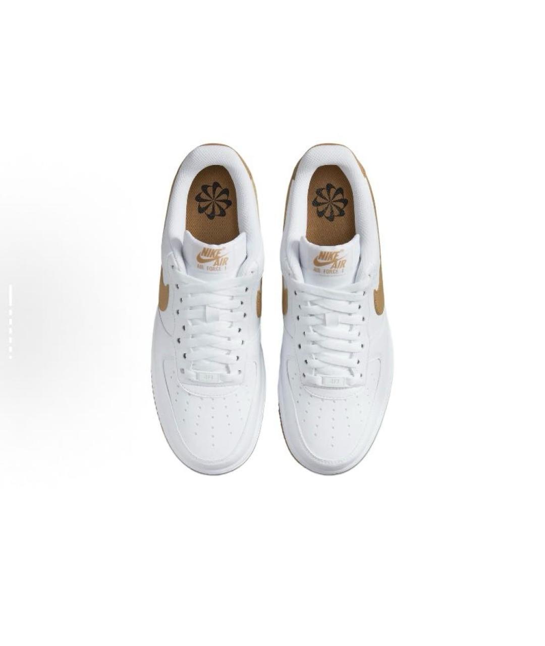NIKE Белые кожаные низкие кроссовки / кеды, фото 4