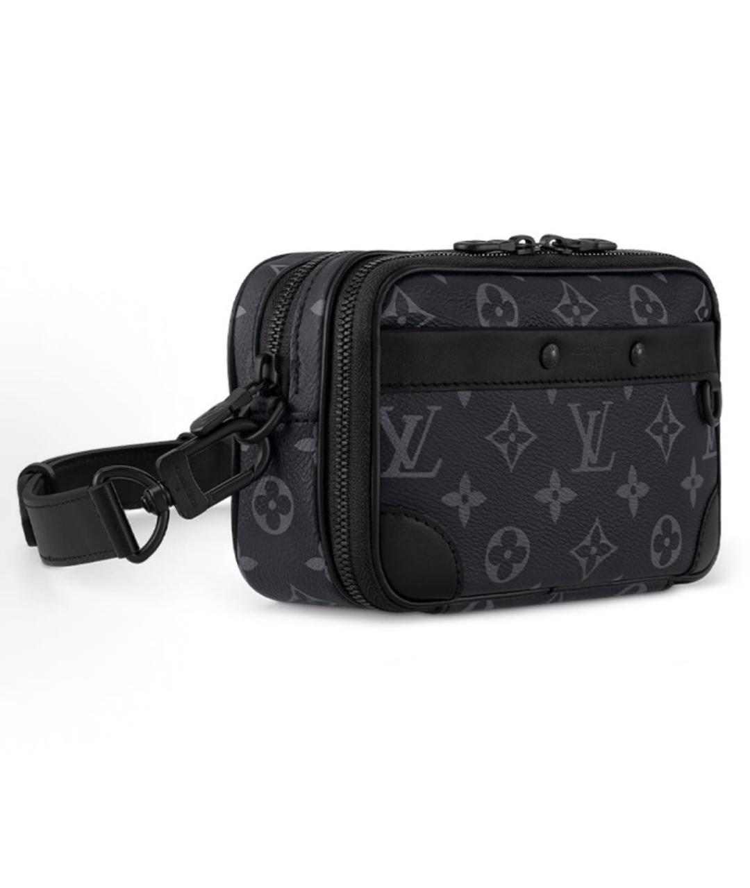 LOUIS VUITTON Черная кожаная сумка на плечо, фото 1