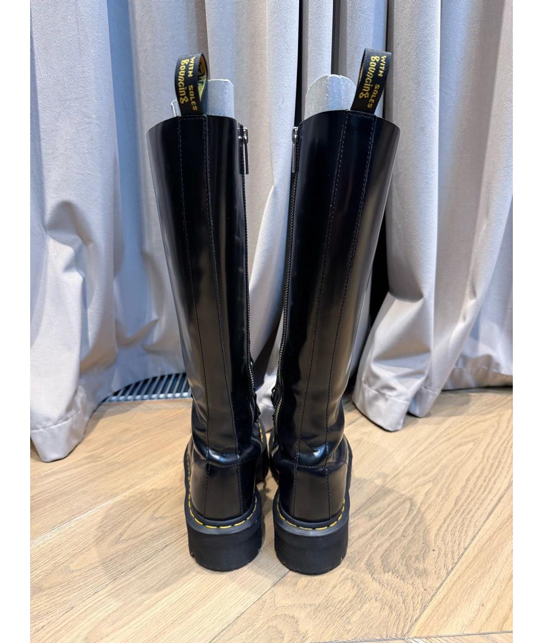 DR. MARTENS Черные кожаные сапоги, фото 4