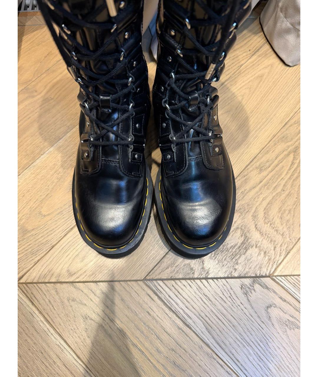 DR. MARTENS Черные кожаные сапоги, фото 3