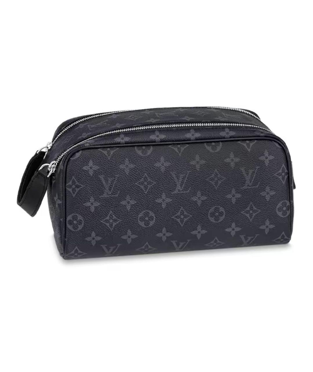LOUIS VUITTON Черная кожаная сумка тоут, фото 5