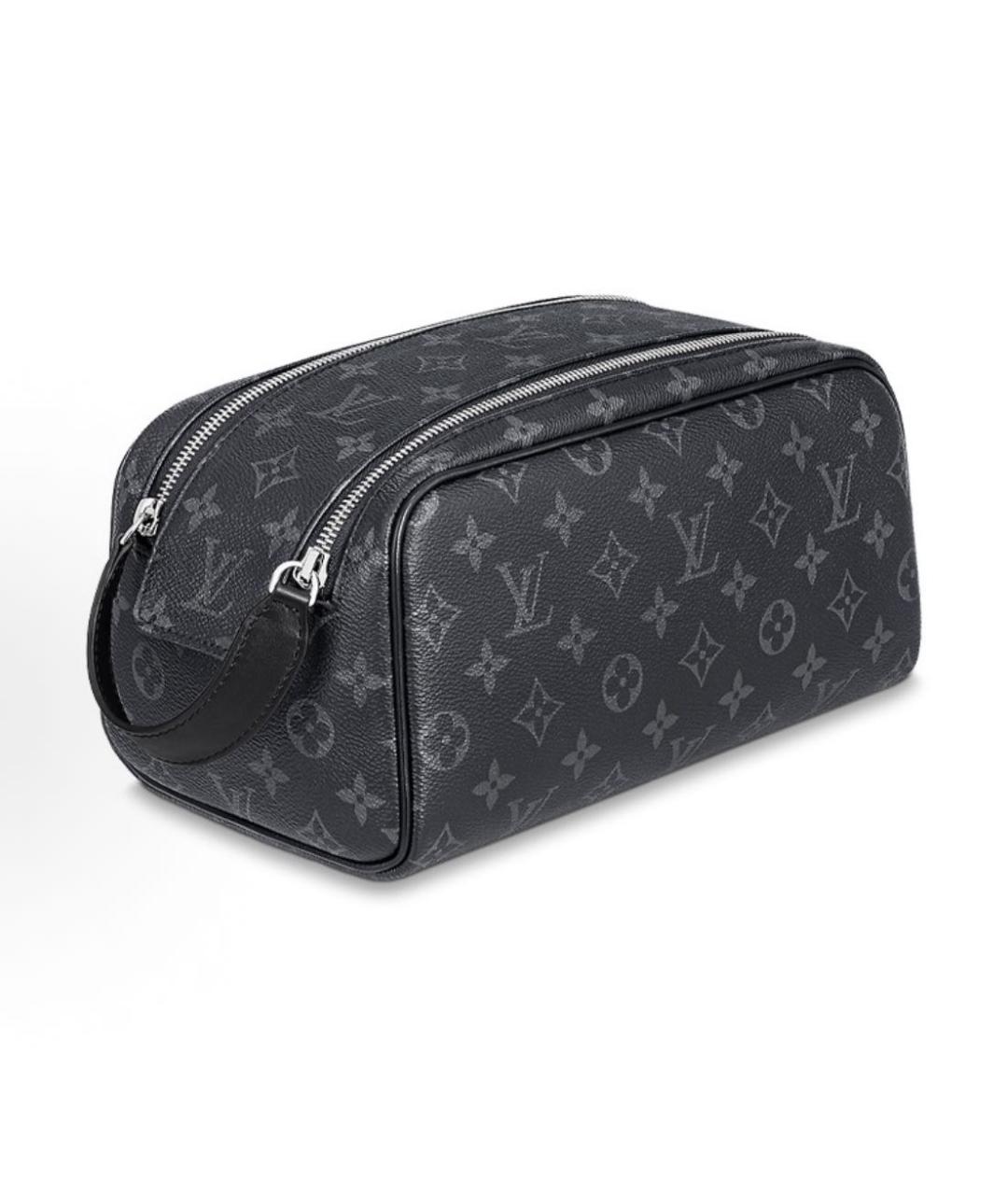 LOUIS VUITTON Черная кожаная сумка тоут, фото 3