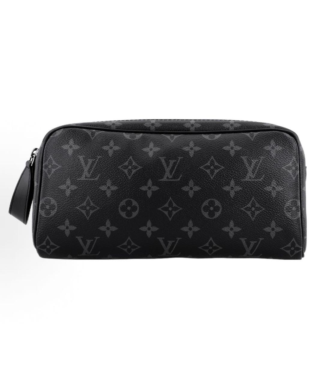 LOUIS VUITTON Черная кожаная сумка тоут, фото 2