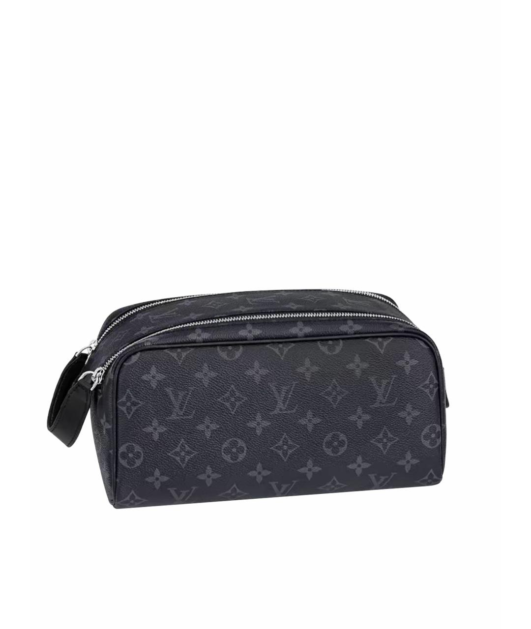 LOUIS VUITTON Черная кожаная сумка тоут, фото 1