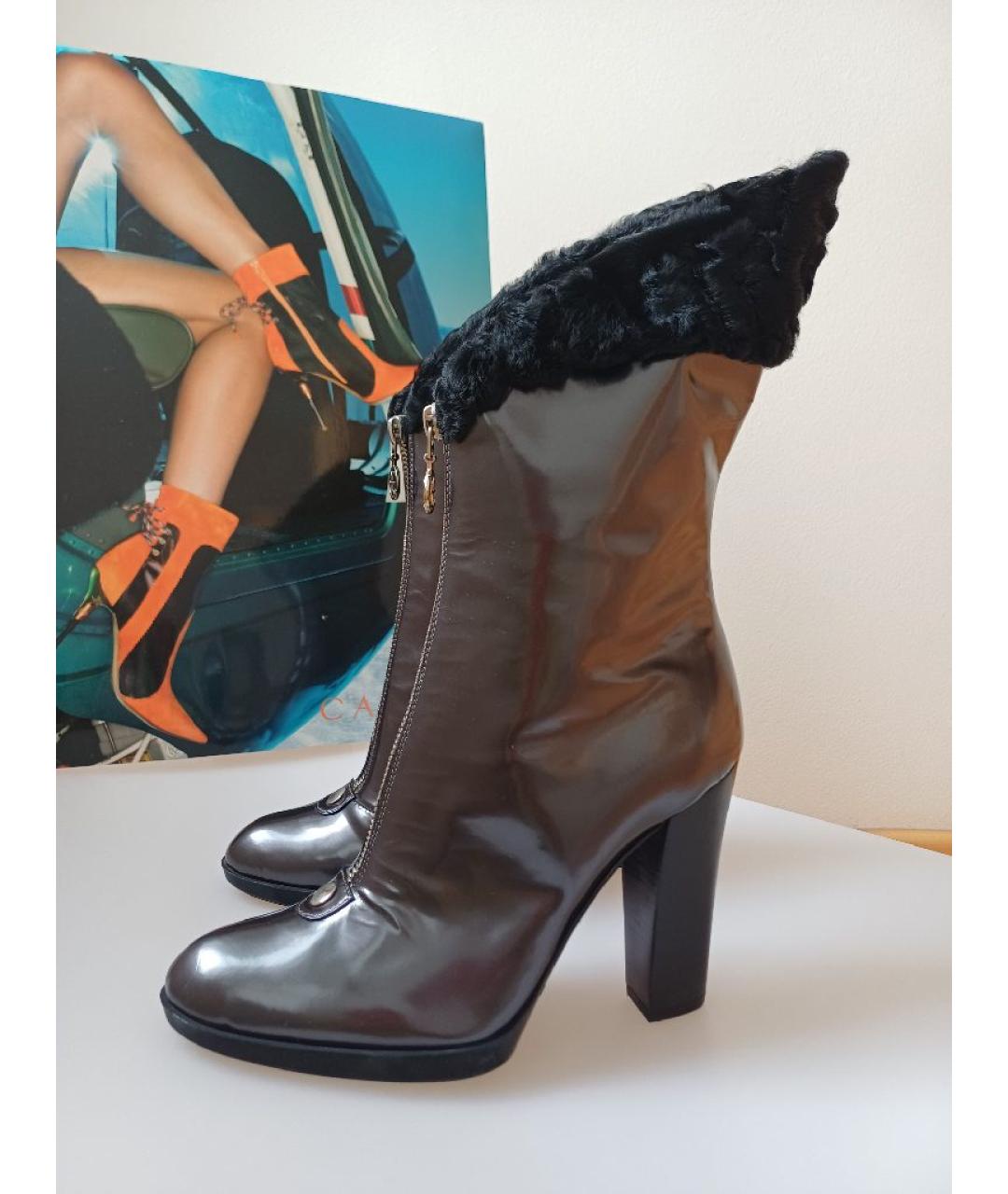 CASADEI Серые кожаные ботинки, фото 2